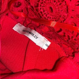 Hello molly red bodycon dress size small